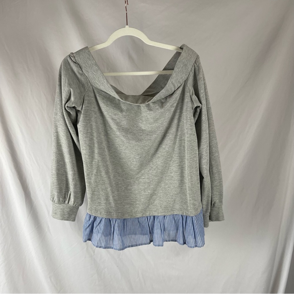 Halogen Off Shoulder Sweater Top with Ruffle